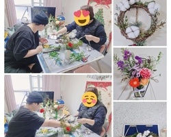 봄을 기다리는 마음. 꽃꽂이 활동